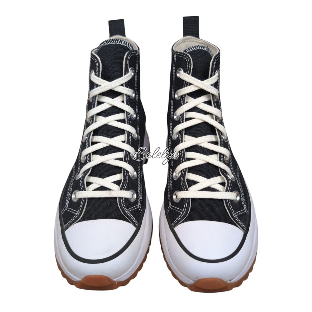 Converse CTAS Run Star Hike High Black White Platform Canvas Sneaker Womens 7.5 - Picture 2 of 10